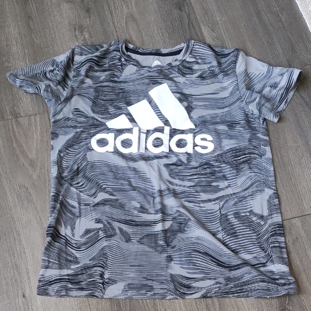 adidas Gray and Black Kids Shirt